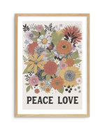 Peace & Love Art Print-PRINT-Olive et Oriel-Olive et Oriel-A5 | 5.8" x 8.3" | 14.8 x 21cm-Oak-With White Border-Buy-Australian-Art-Prints-Online-with-Olive-et-Oriel-Your-Artwork-Specialists-Austrailia-Decorate-With-Coastal-Photo-Wall-Art-Prints-From-Our-Beach-House-Artwork-Collection-Fine-Poster-and-Framed-Artwork