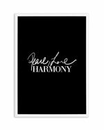 Peace, Love, Harmony Art Print-PRINT-Olive et Oriel-Olive et Oriel-A5 | 5.8" x 8.3" | 14.8 x 21cm-White-With White Border-Buy-Australian-Art-Prints-Online-with-Olive-et-Oriel-Your-Artwork-Specialists-Austrailia-Decorate-With-Coastal-Photo-Wall-Art-Prints-From-Our-Beach-House-Artwork-Collection-Fine-Poster-and-Framed-Artwork
