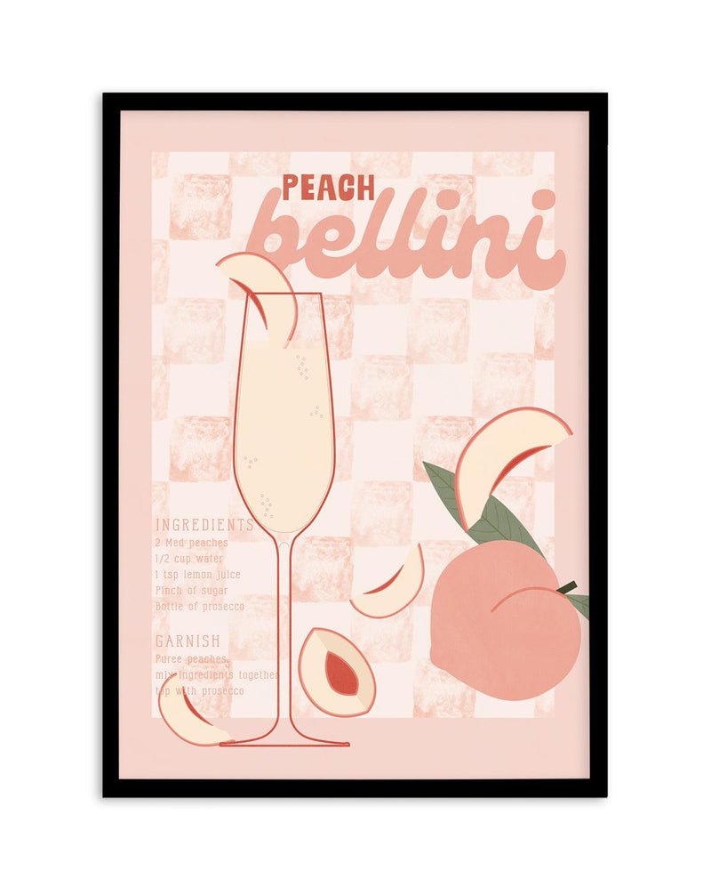 Peach Bellini Art Print-PRINT-Olive et Oriel-Olive et Oriel-A5 | 5.8" x 8.3" | 14.8 x 21cm-Black-With White Border-Buy-Australian-Art-Prints-Online-with-Olive-et-Oriel-Your-Artwork-Specialists-Austrailia-Decorate-With-Coastal-Photo-Wall-Art-Prints-From-Our-Beach-House-Artwork-Collection-Fine-Poster-and-Framed-Artwork