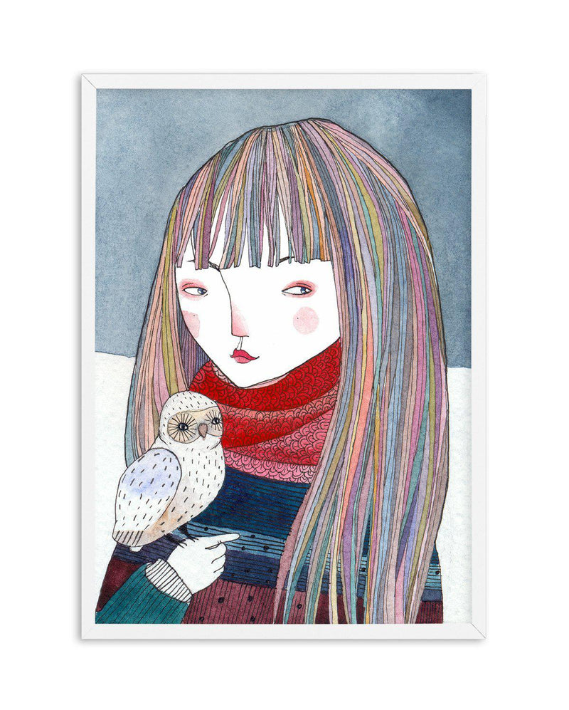 Petite Owl Art Print-PRINT-Olive et Oriel-Olive et Oriel-A5 | 5.8" x 8.3" | 14.8 x 21cm-White-With White Border-Buy-Australian-Art-Prints-Online-with-Olive-et-Oriel-Your-Artwork-Specialists-Austrailia-Decorate-With-Coastal-Photo-Wall-Art-Prints-From-Our-Beach-House-Artwork-Collection-Fine-Poster-and-Framed-Artwork