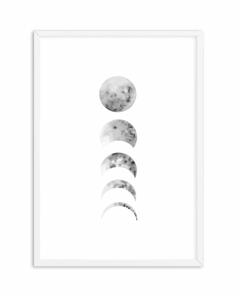 Phases Of The Moon Art Print-PRINT-Olive et Oriel-Olive et Oriel-A5 | 5.8" x 8.3" | 14.8 x 21cm-White-With White Border-Buy-Australian-Art-Prints-Online-with-Olive-et-Oriel-Your-Artwork-Specialists-Austrailia-Decorate-With-Coastal-Photo-Wall-Art-Prints-From-Our-Beach-House-Artwork-Collection-Fine-Poster-and-Framed-Artwork