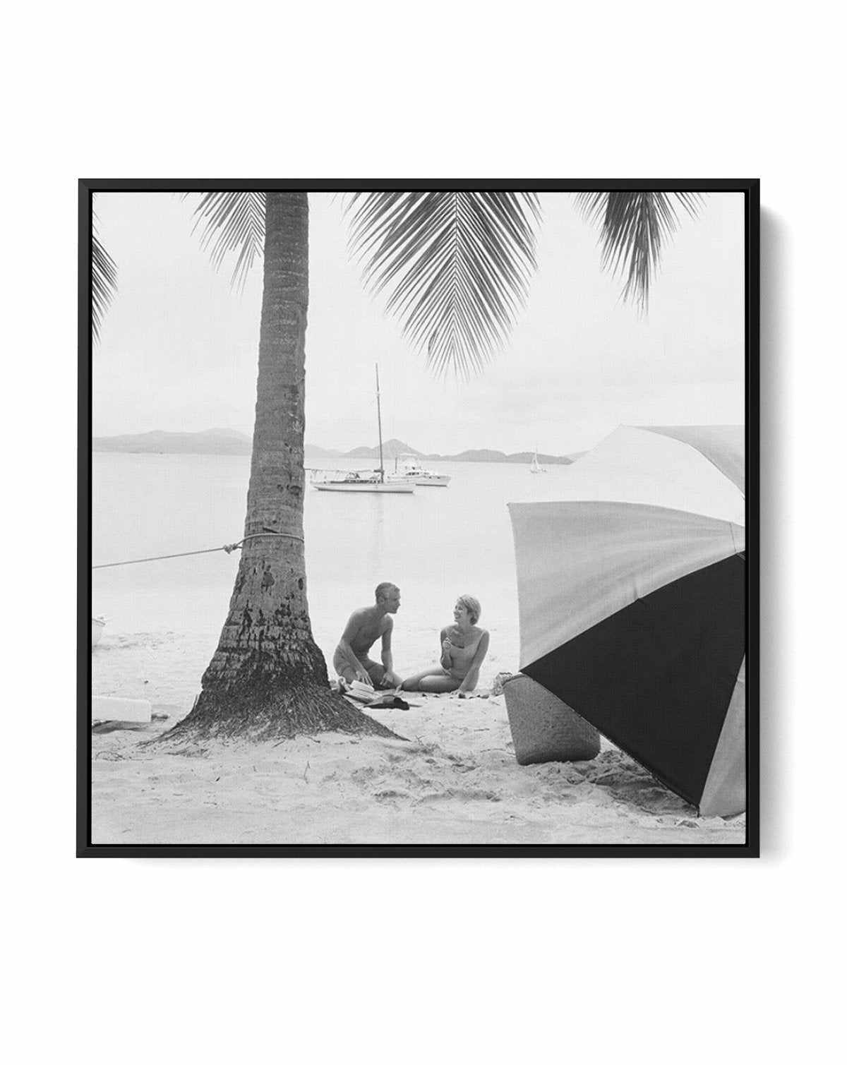 Picnic Under The Palms | Tom Kelley Archive SQ | Framed Canvas-CANVAS-You can shop wall art online with Olive et Oriel for everything from abstract art to fun kids wall art. Our beautiful modern art prints and canvas art are available from large canvas prints to wall art paintings and our proudly Australian artwork collection offers only the highest quality framed large wall art and canvas art Australia - You can buy fashion photography prints or Hampton print posters and paintings on canvas fro