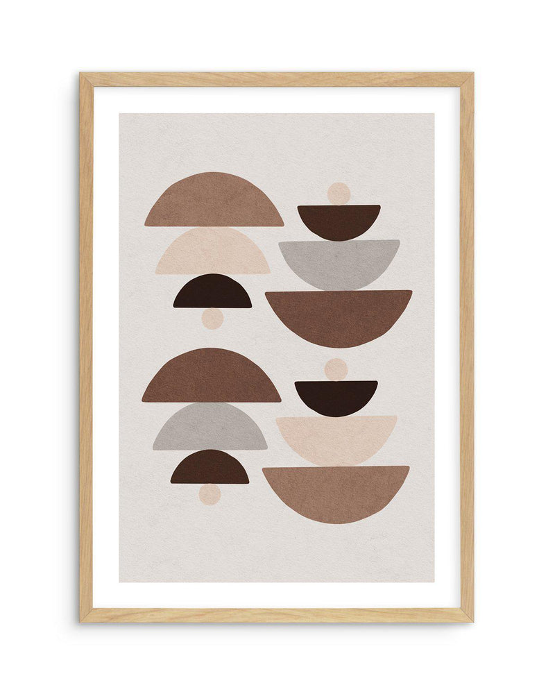 Pile De Forme Art Print-PRINT-Olive et Oriel-Olive et Oriel-A4 | 8.3" x 11.7" | 21 x 29.7cm-Oak-With White Border-Buy-Australian-Art-Prints-Online-with-Olive-et-Oriel-Your-Artwork-Specialists-Austrailia-Decorate-With-Coastal-Photo-Wall-Art-Prints-From-Our-Beach-House-Artwork-Collection-Fine-Poster-and-Framed-Artwork