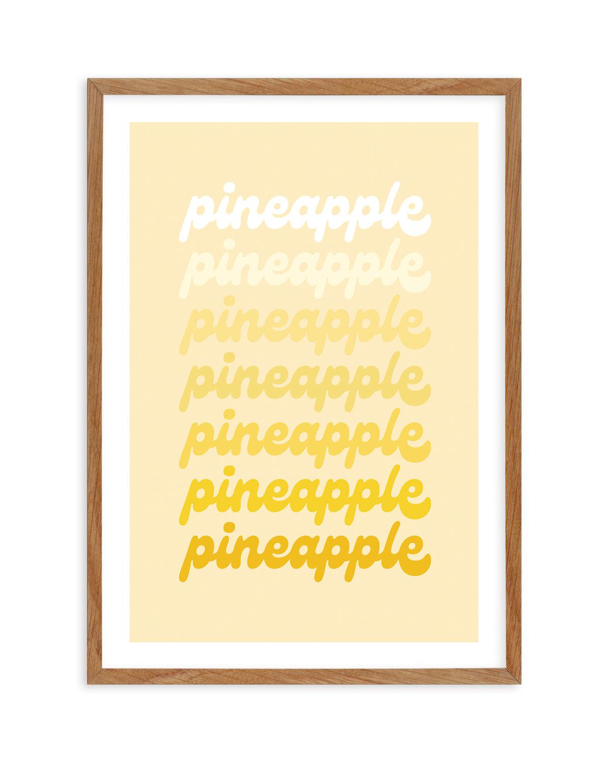 Pineapple Art Print-PRINT-Olive et Oriel-Olive et Oriel-50x70 cm | 19.6" x 27.5"-Walnut-With White Border-Buy-Australian-Art-Prints-Online-with-Olive-et-Oriel-Your-Artwork-Specialists-Austrailia-Decorate-With-Coastal-Photo-Wall-Art-Prints-From-Our-Beach-House-Artwork-Collection-Fine-Poster-and-Framed-Artwork