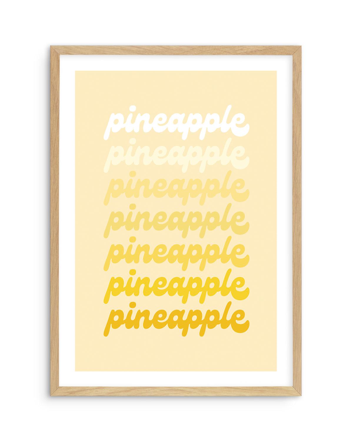 Pineapple Art Print-PRINT-Olive et Oriel-Olive et Oriel-A5 | 5.8" x 8.3" | 14.8 x 21cm-Oak-With White Border-Buy-Australian-Art-Prints-Online-with-Olive-et-Oriel-Your-Artwork-Specialists-Austrailia-Decorate-With-Coastal-Photo-Wall-Art-Prints-From-Our-Beach-House-Artwork-Collection-Fine-Poster-and-Framed-Artwork