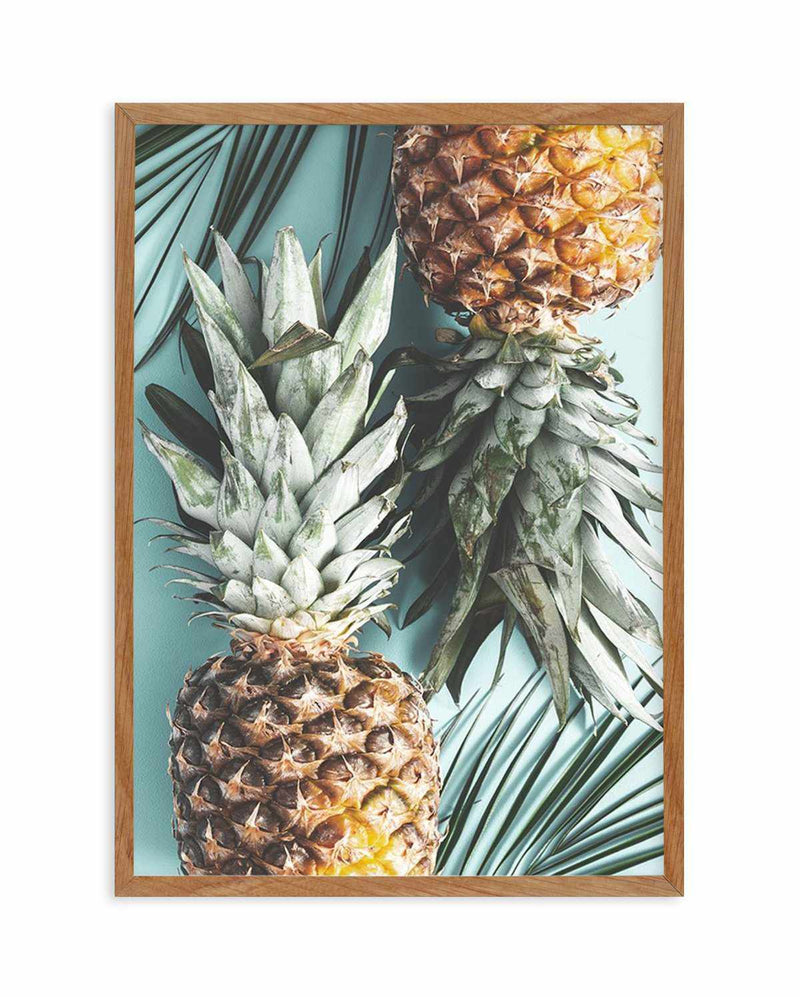 Pineapple & Palms Art Print-PRINT-Olive et Oriel-Olive et Oriel-50x70 cm | 19.6" x 27.5"-Walnut-With White Border-Buy-Australian-Art-Prints-Online-with-Olive-et-Oriel-Your-Artwork-Specialists-Austrailia-Decorate-With-Coastal-Photo-Wall-Art-Prints-From-Our-Beach-House-Artwork-Collection-Fine-Poster-and-Framed-Artwork