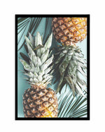 Pineapple & Palms Art Print-PRINT-Olive et Oriel-Olive et Oriel-A4 | 8.3" x 11.7" | 21 x 29.7cm-Black-With White Border-Buy-Australian-Art-Prints-Online-with-Olive-et-Oriel-Your-Artwork-Specialists-Austrailia-Decorate-With-Coastal-Photo-Wall-Art-Prints-From-Our-Beach-House-Artwork-Collection-Fine-Poster-and-Framed-Artwork
