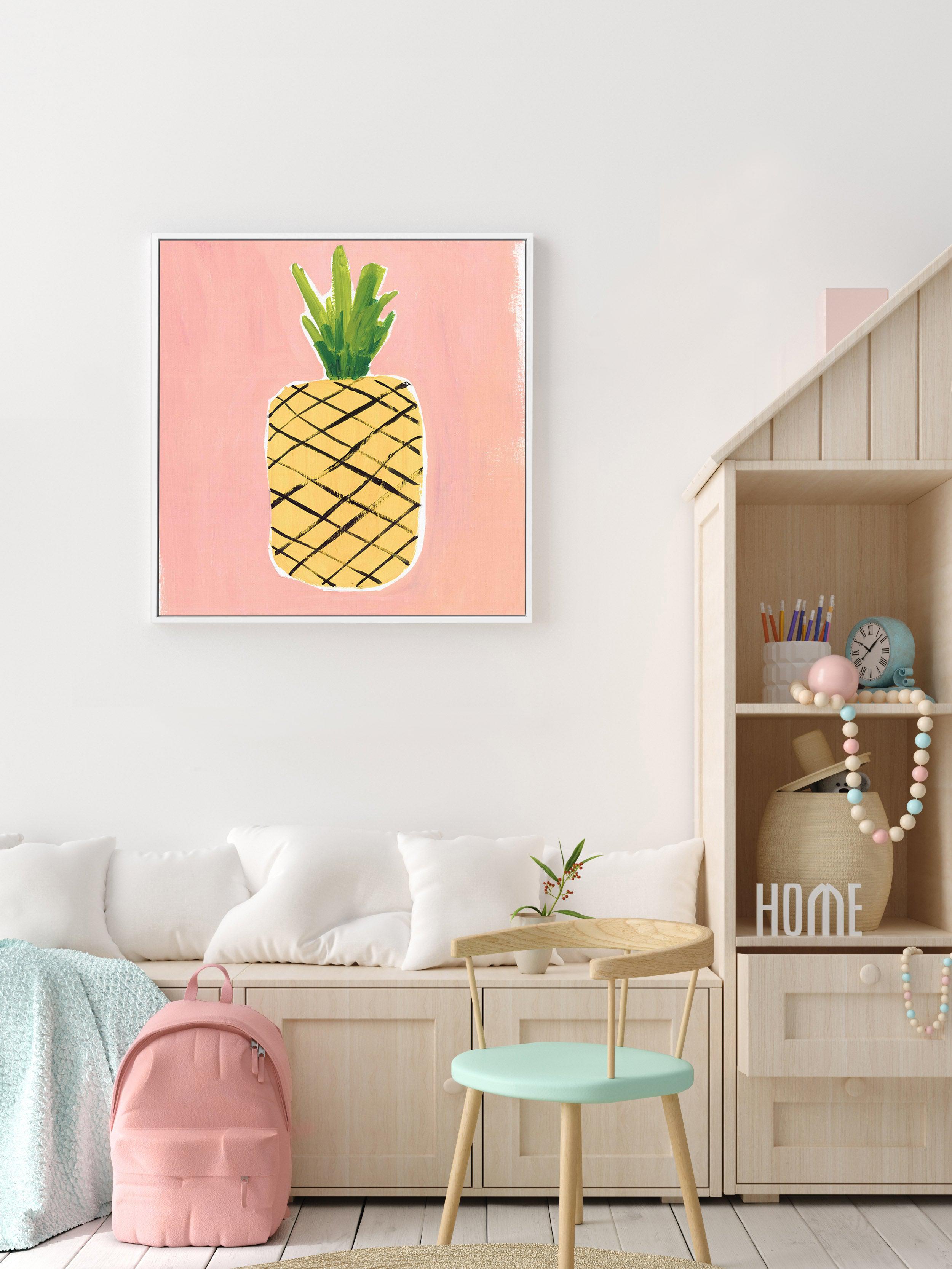 Pineapple SQ Framed Canvas-CANVAS-You can shop wall art online with Olive et Oriel for everything from abstract art to fun kids wall art. Our beautiful modern art prints and canvas art are available from large canvas prints to wall art paintings and our proudly Australian artwork collection offers only the highest quality framed large wall art and canvas art Australia - You can buy fashion photography prints or Hampton print posters and paintings on canvas from Olive et Oriel and have them deliv