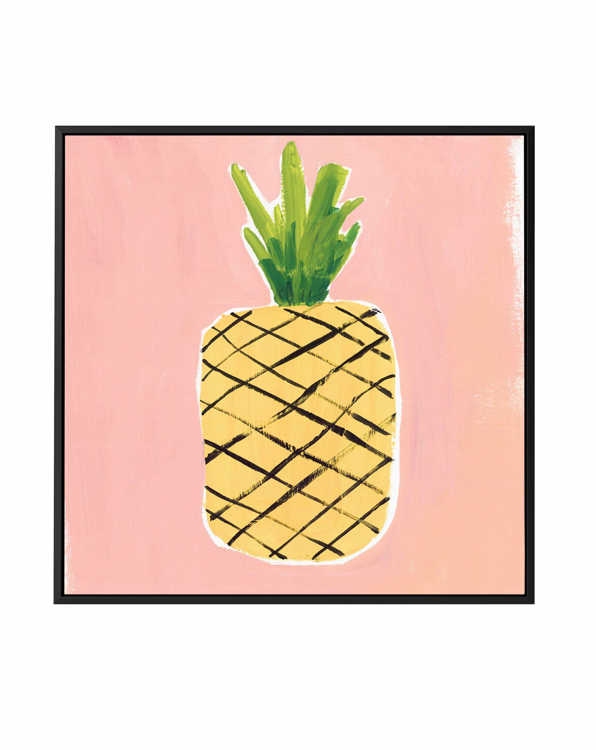 Pineapple SQ Framed Canvas-CANVAS-You can shop wall art online with Olive et Oriel for everything from abstract art to fun kids wall art. Our beautiful modern art prints and canvas art are available from large canvas prints to wall art paintings and our proudly Australian artwork collection offers only the highest quality framed large wall art and canvas art Australia - You can buy fashion photography prints or Hampton print posters and paintings on canvas from Olive et Oriel and have them deliv