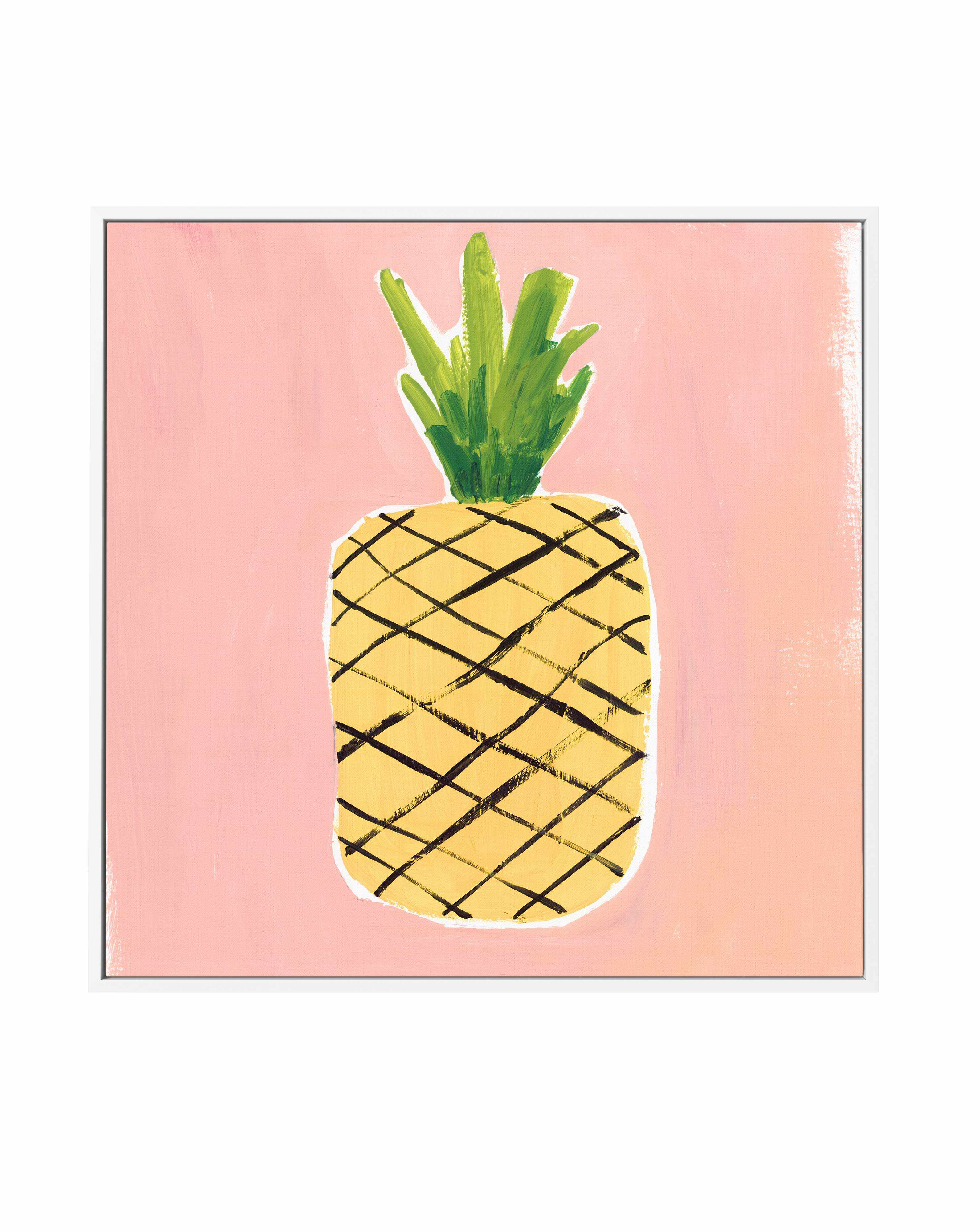 Pineapple SQ Framed Canvas-CANVAS-You can shop wall art online with Olive et Oriel for everything from abstract art to fun kids wall art. Our beautiful modern art prints and canvas art are available from large canvas prints to wall art paintings and our proudly Australian artwork collection offers only the highest quality framed large wall art and canvas art Australia - You can buy fashion photography prints or Hampton print posters and paintings on canvas from Olive et Oriel and have them deliv