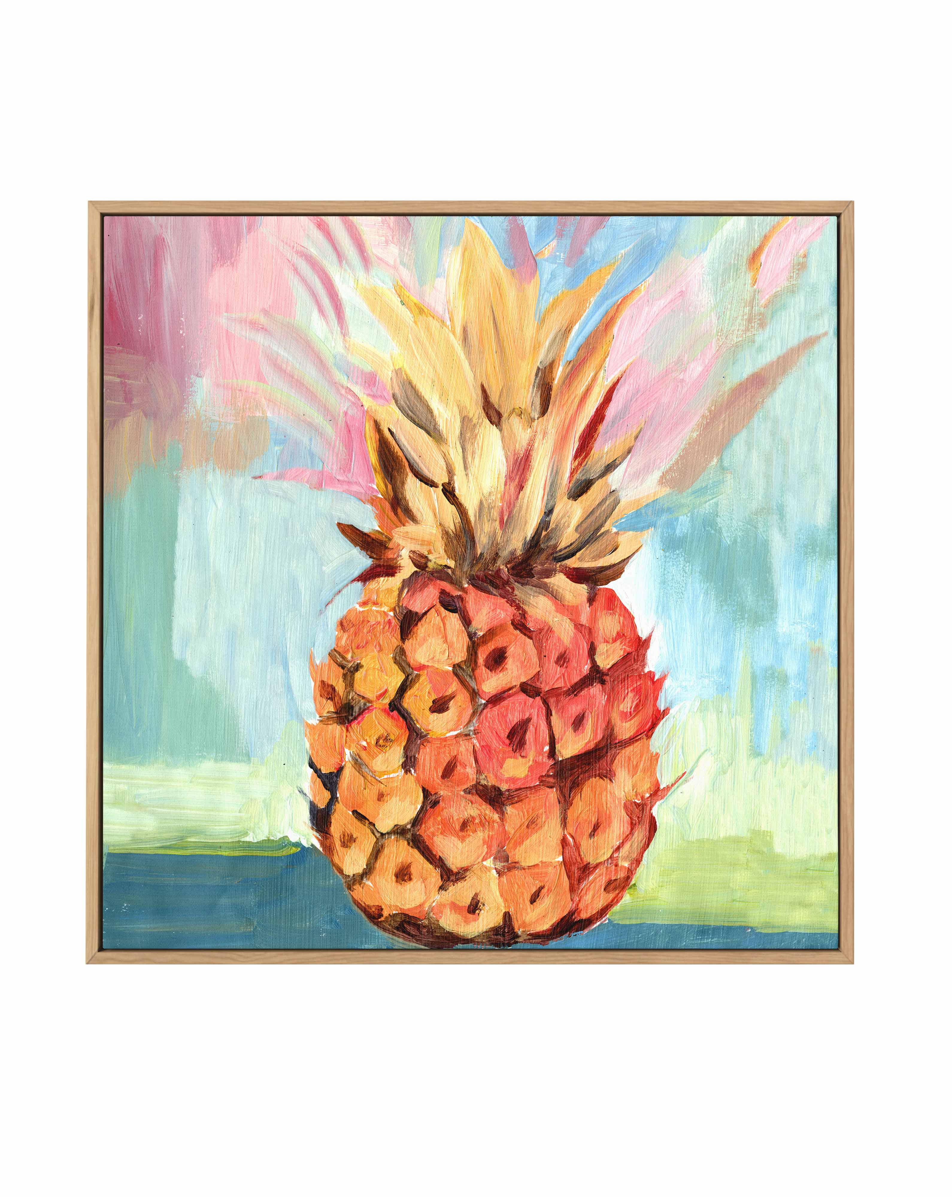 Pineapple Study No 1 SQ Framed Canvas-CANVAS-You can shop wall art online with Olive et Oriel for everything from abstract art to fun kids wall art. Our beautiful modern art prints and canvas art are available from large canvas prints to wall art paintings and our proudly Australian artwork collection offers only the highest quality framed large wall art and canvas art Australia - You can buy fashion photography prints or Hampton print posters and paintings on canvas from Olive et Oriel and have