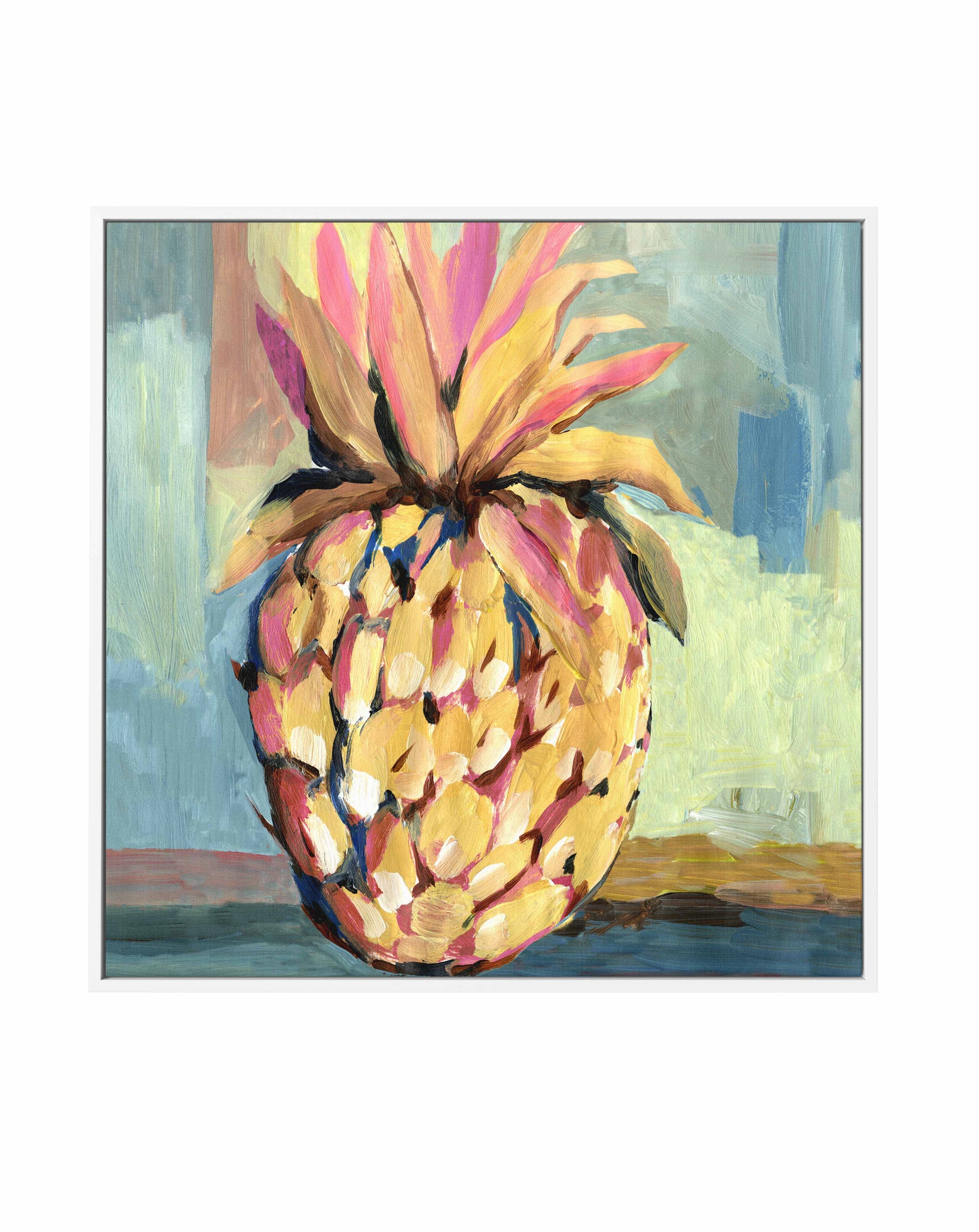 Pineapple Study No 2 SQ Framed Canvas-CANVAS-You can shop wall art online with Olive et Oriel for everything from abstract art to fun kids wall art. Our beautiful modern art prints and canvas art are available from large canvas prints to wall art paintings and our proudly Australian artwork collection offers only the highest quality framed large wall art and canvas art Australia - You can buy fashion photography prints or Hampton print posters and paintings on canvas from Olive et Oriel and have