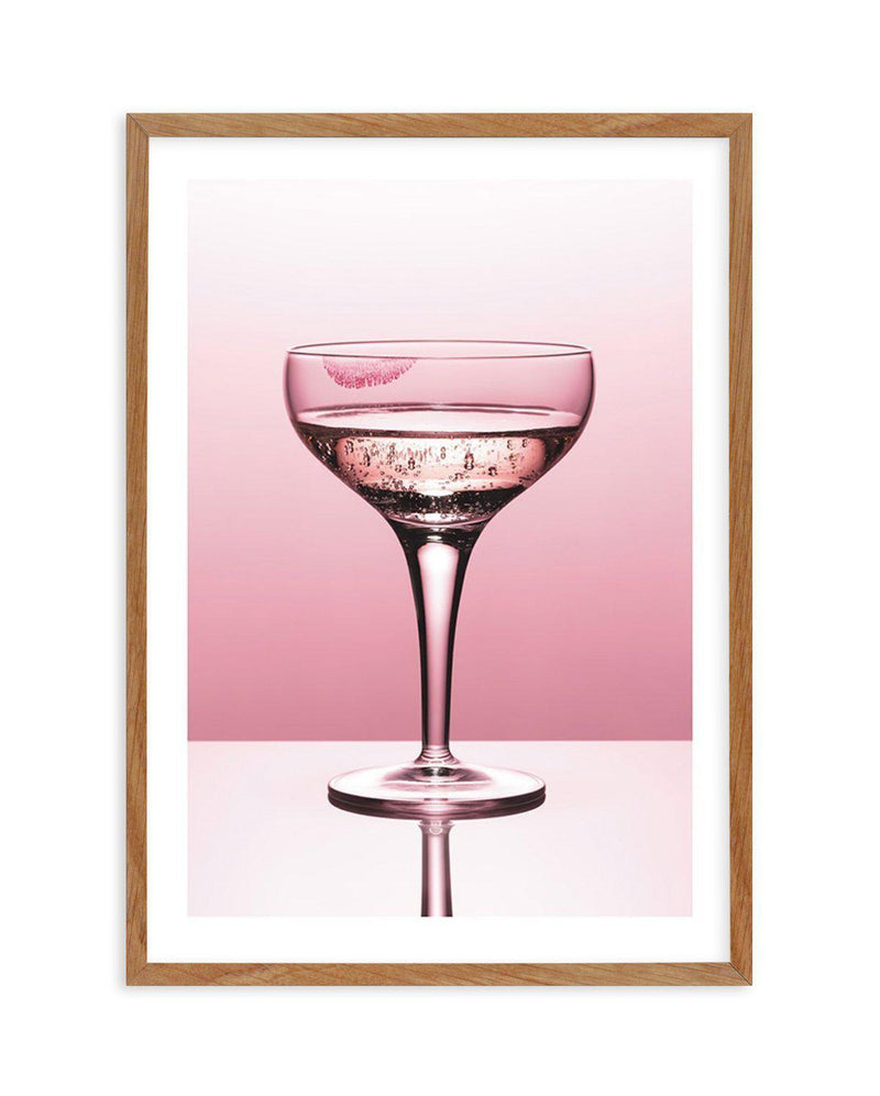 Pink Champagne Art Print-PRINT-Olive et Oriel-Olive et Oriel-50x70 cm | 19.6" x 27.5"-Walnut-With White Border-Buy-Australian-Art-Prints-Online-with-Olive-et-Oriel-Your-Artwork-Specialists-Austrailia-Decorate-With-Coastal-Photo-Wall-Art-Prints-From-Our-Beach-House-Artwork-Collection-Fine-Poster-and-Framed-Artwork