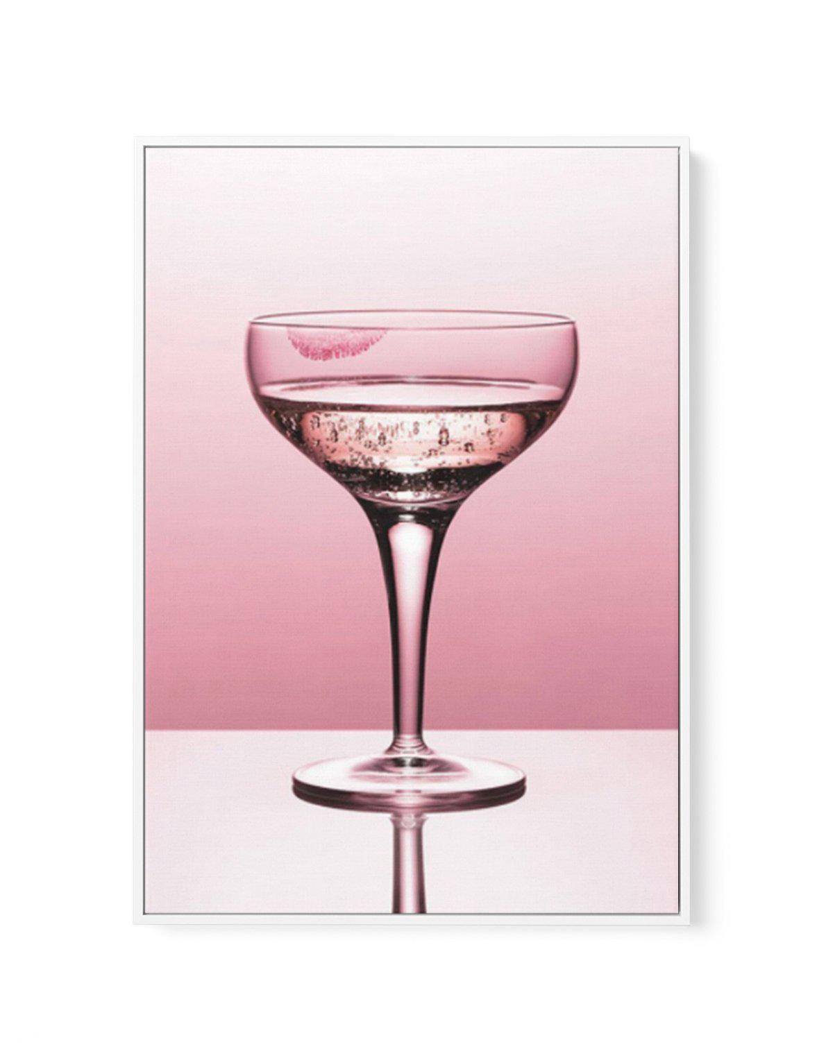 Pink Champagne | Framed Canvas-CANVAS-You can shop wall art online with Olive et Oriel for everything from abstract art to fun kids wall art. Our beautiful modern art prints and canvas art are available from large canvas prints to wall art paintings and our proudly Australian artwork collection offers only the highest quality framed large wall art and canvas art Australia - You can buy fashion photography prints or Hampton print posters and paintings on canvas from Olive et Oriel and have them d