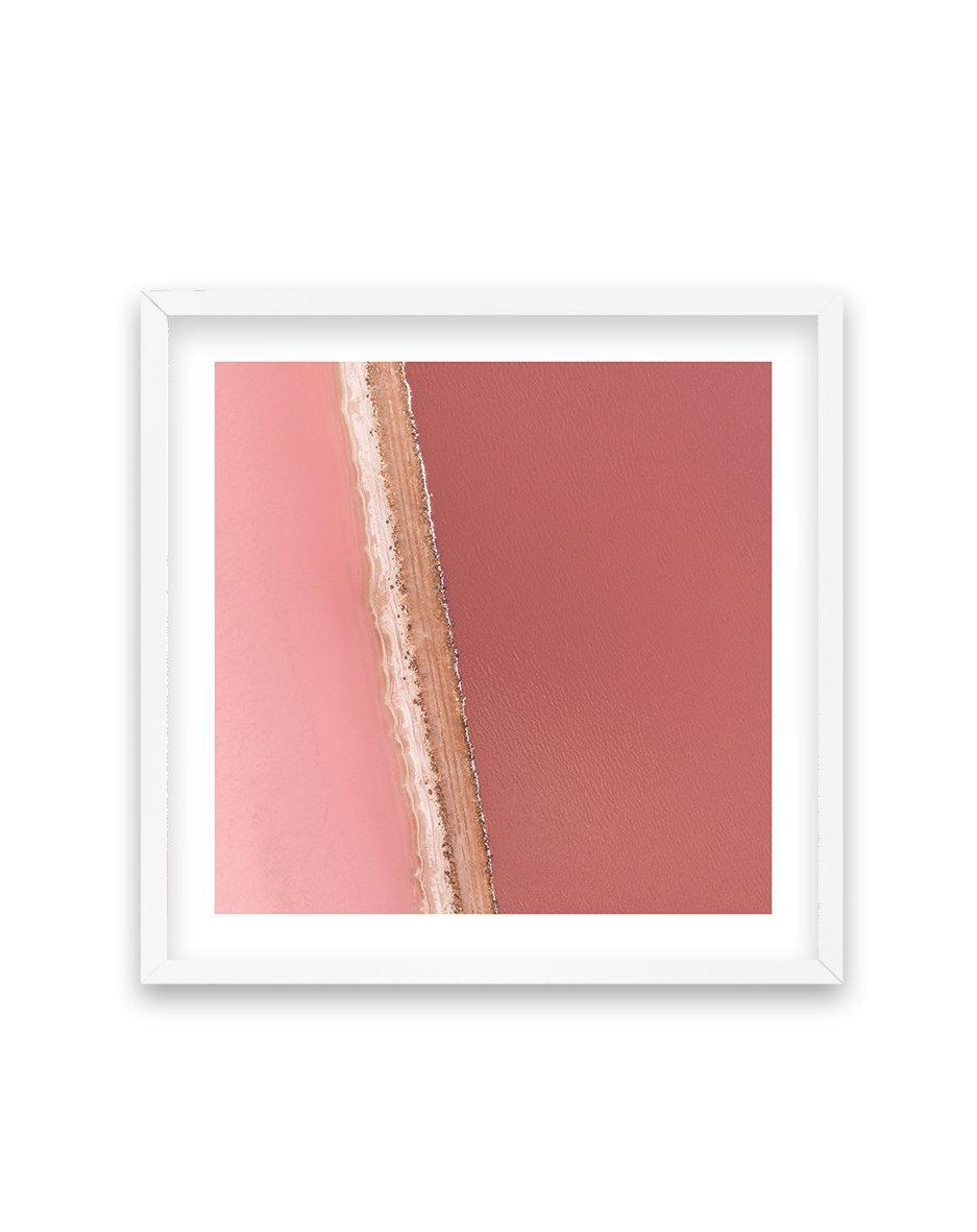 Pink Lakes | SQ Art Print-PRINT-Olive et Oriel-Olive et Oriel-70x70 cm | 27.5" x 27.5"-White-With White Border-Buy-Australian-Art-Prints-Online-with-Olive-et-Oriel-Your-Artwork-Specialists-Austrailia-Decorate-With-Coastal-Photo-Wall-Art-Prints-From-Our-Beach-House-Artwork-Collection-Fine-Poster-and-Framed-Artwork