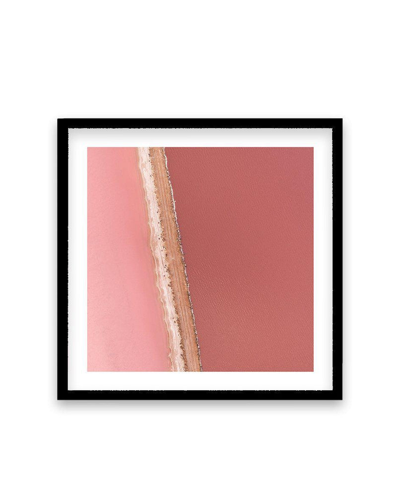 Pink Lakes | SQ Art Print-PRINT-Olive et Oriel-Olive et Oriel-70x70 cm | 27.5" x 27.5"-Black-With White Border-Buy-Australian-Art-Prints-Online-with-Olive-et-Oriel-Your-Artwork-Specialists-Austrailia-Decorate-With-Coastal-Photo-Wall-Art-Prints-From-Our-Beach-House-Artwork-Collection-Fine-Poster-and-Framed-Artwork