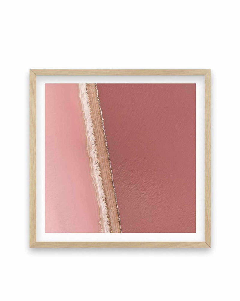 Pink Lakes | SQ Art Print-PRINT-Olive et Oriel-Olive et Oriel-70x70 cm | 27.5" x 27.5"-Oak-With White Border-Buy-Australian-Art-Prints-Online-with-Olive-et-Oriel-Your-Artwork-Specialists-Austrailia-Decorate-With-Coastal-Photo-Wall-Art-Prints-From-Our-Beach-House-Artwork-Collection-Fine-Poster-and-Framed-Artwork