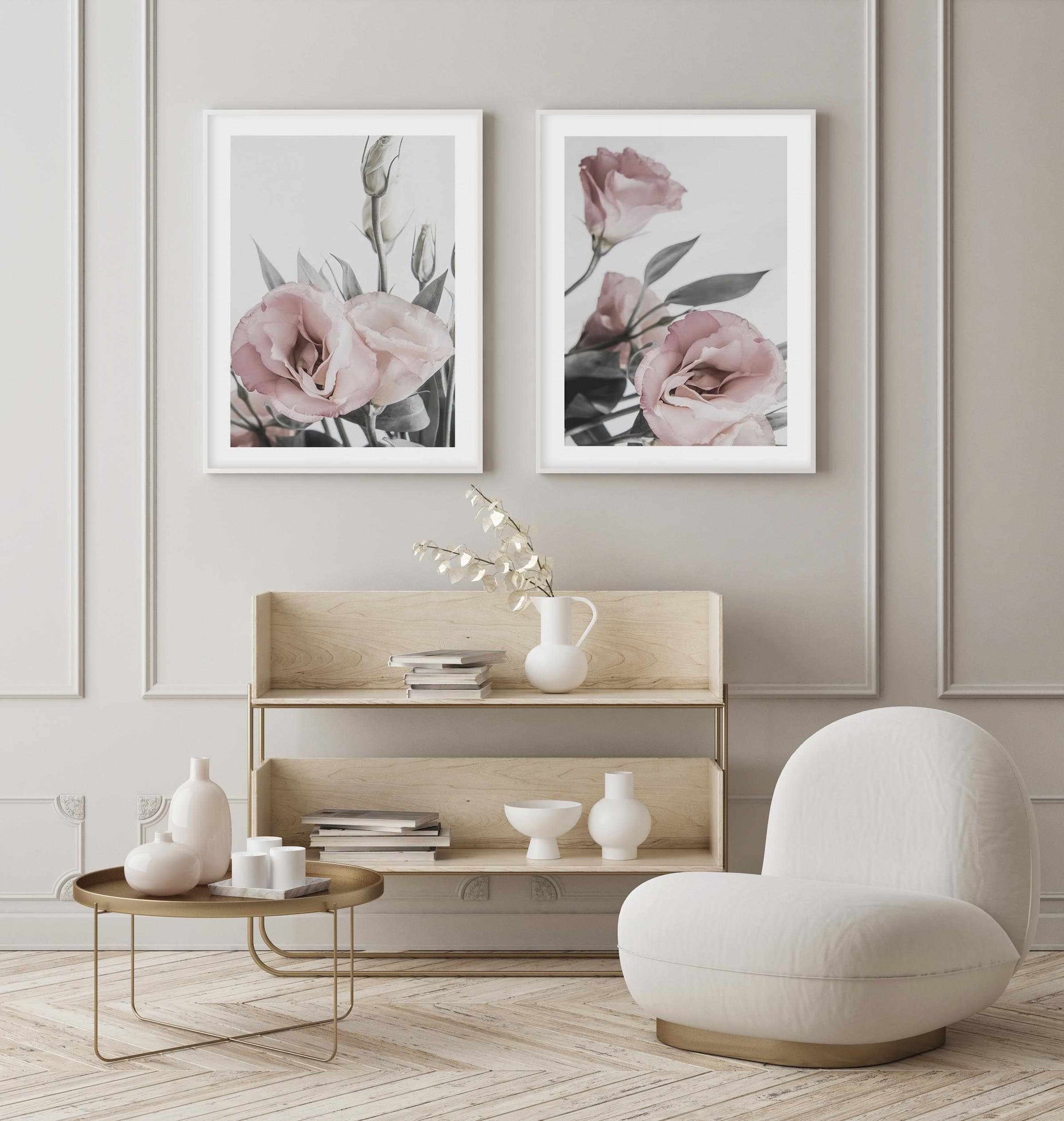 Pink Lisianthus I Art Print-PRINT-Olive et Oriel-Olive et Oriel-Buy-Australian-Art-Prints-Online-with-Olive-et-Oriel-Your-Artwork-Specialists-Austrailia-Decorate-With-Coastal-Photo-Wall-Art-Prints-From-Our-Beach-House-Artwork-Collection-Fine-Poster-and-Framed-Artwork