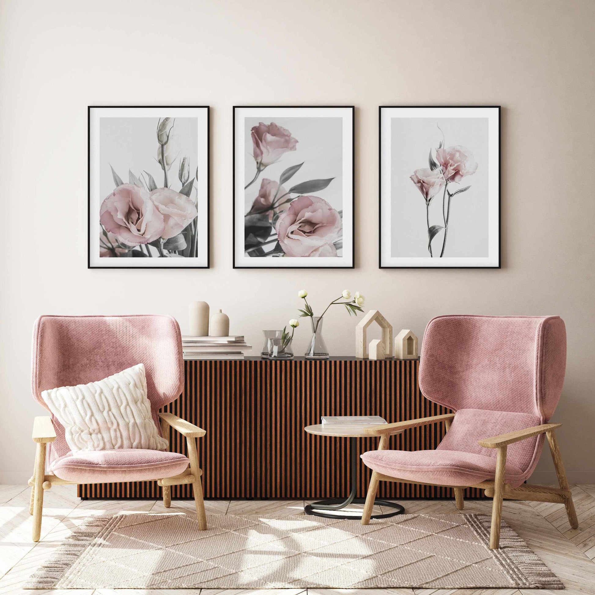 Pink Lisianthus I Art Print-PRINT-Olive et Oriel-Olive et Oriel-Buy-Australian-Art-Prints-Online-with-Olive-et-Oriel-Your-Artwork-Specialists-Austrailia-Decorate-With-Coastal-Photo-Wall-Art-Prints-From-Our-Beach-House-Artwork-Collection-Fine-Poster-and-Framed-Artwork