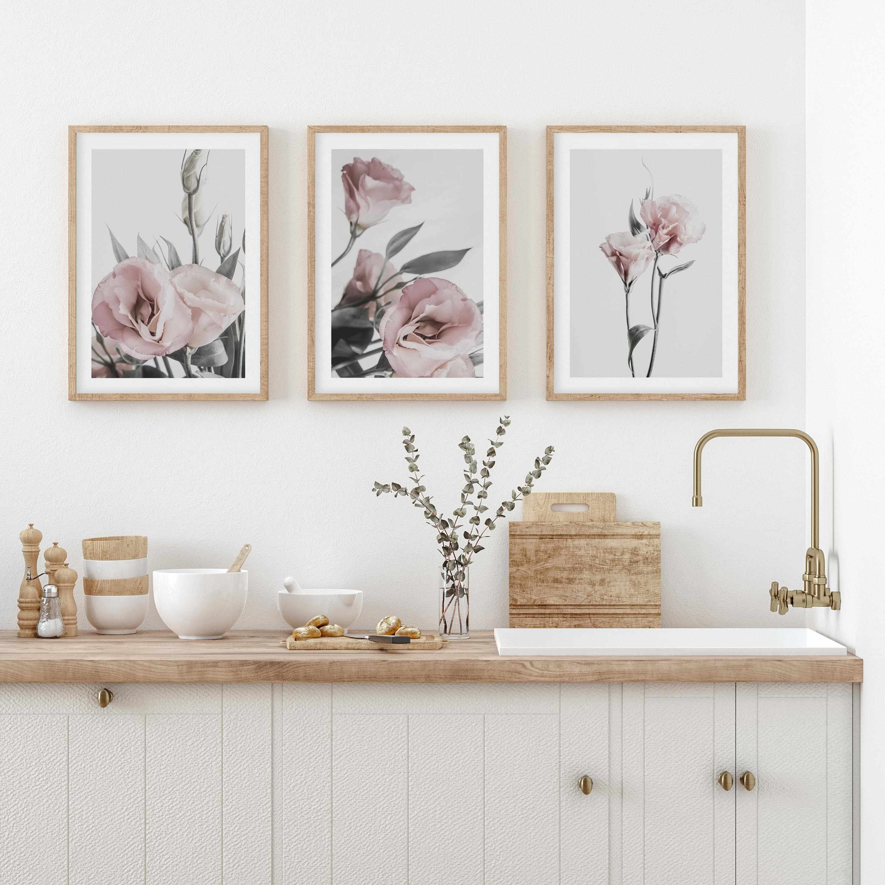 Pink Lisianthus I Art Print-PRINT-Olive et Oriel-Olive et Oriel-Buy-Australian-Art-Prints-Online-with-Olive-et-Oriel-Your-Artwork-Specialists-Austrailia-Decorate-With-Coastal-Photo-Wall-Art-Prints-From-Our-Beach-House-Artwork-Collection-Fine-Poster-and-Framed-Artwork