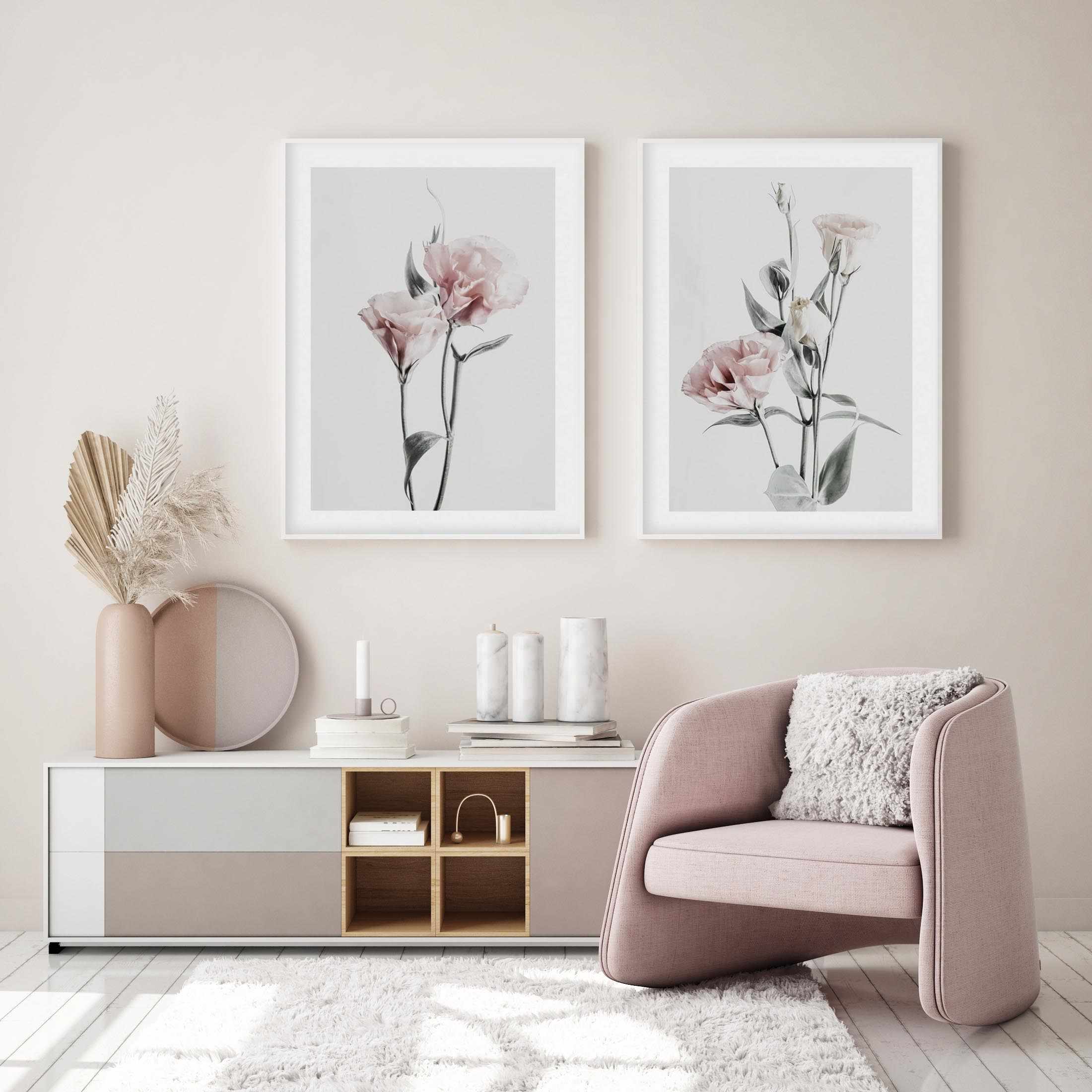 Pink Lisianthus IV Art Print-PRINT-Olive et Oriel-Olive et Oriel-Buy-Australian-Art-Prints-Online-with-Olive-et-Oriel-Your-Artwork-Specialists-Austrailia-Decorate-With-Coastal-Photo-Wall-Art-Prints-From-Our-Beach-House-Artwork-Collection-Fine-Poster-and-Framed-Artwork