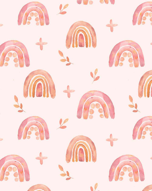 Pink Pop Rainbows Wallpaper - Olive et Oriel