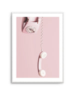 Pink Telephone Art Print-PRINT-Olive et Oriel-Olive et Oriel-A5 | 5.8" x 8.3" | 14.8 x 21cm-Unframed Art Print-With White Border-Buy-Australian-Art-Prints-Online-with-Olive-et-Oriel-Your-Artwork-Specialists-Austrailia-Decorate-With-Coastal-Photo-Wall-Art-Prints-From-Our-Beach-House-Artwork-Collection-Fine-Poster-and-Framed-Artwork