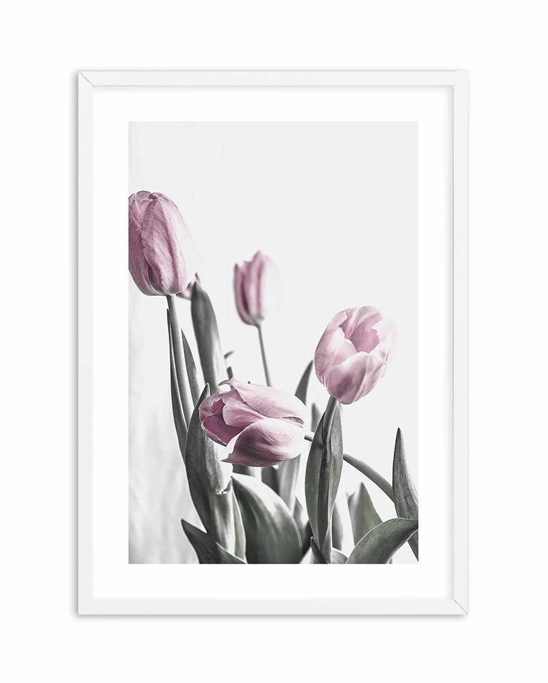 Pink Tulip Illustration III Art Print-PRINT-Olive et Oriel-Olive et Oriel-A4 | 8.3" x 11.7" | 21 x 29.7cm-White-With White Border-Buy-Australian-Art-Prints-Online-with-Olive-et-Oriel-Your-Artwork-Specialists-Austrailia-Decorate-With-Coastal-Photo-Wall-Art-Prints-From-Our-Beach-House-Artwork-Collection-Fine-Poster-and-Framed-Artwork