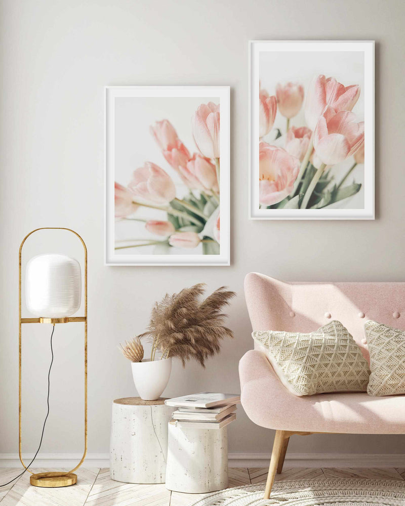 Pink Tulips I Art Print-PRINT-Olive et Oriel-Olive et Oriel-Buy-Australian-Art-Prints-Online-with-Olive-et-Oriel-Your-Artwork-Specialists-Austrailia-Decorate-With-Coastal-Photo-Wall-Art-Prints-From-Our-Beach-House-Artwork-Collection-Fine-Poster-and-Framed-Artwork
