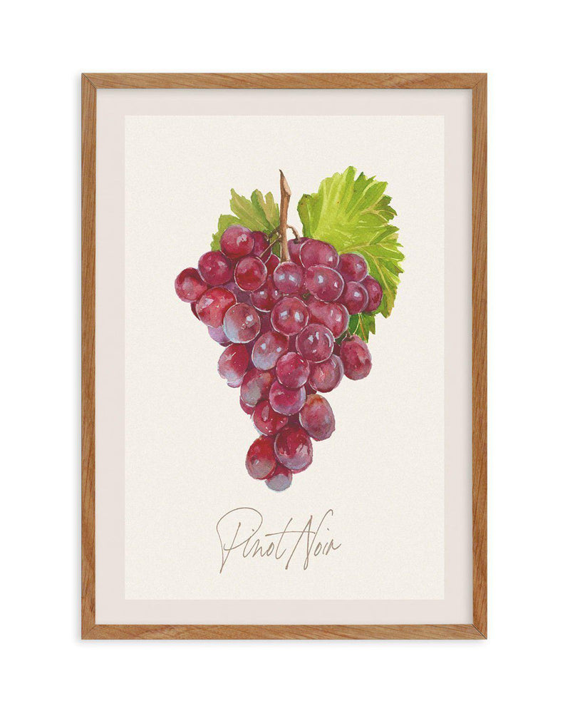 Pinot Noir Art Print-PRINT-Olive et Oriel-Olive et Oriel-50x70 cm | 19.6" x 27.5"-Walnut-With White Border-Buy-Australian-Art-Prints-Online-with-Olive-et-Oriel-Your-Artwork-Specialists-Austrailia-Decorate-With-Coastal-Photo-Wall-Art-Prints-From-Our-Beach-House-Artwork-Collection-Fine-Poster-and-Framed-Artwork