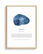 Pisces | Watercolour Zodiac Art Print-PRINT-Olive et Oriel-Olive et Oriel-A5 | 5.8" x 8.3" | 14.8 x 21cm-Oak-With White Border-Buy-Australian-Art-Prints-Online-with-Olive-et-Oriel-Your-Artwork-Specialists-Austrailia-Decorate-With-Coastal-Photo-Wall-Art-Prints-From-Our-Beach-House-Artwork-Collection-Fine-Poster-and-Framed-Artwork
