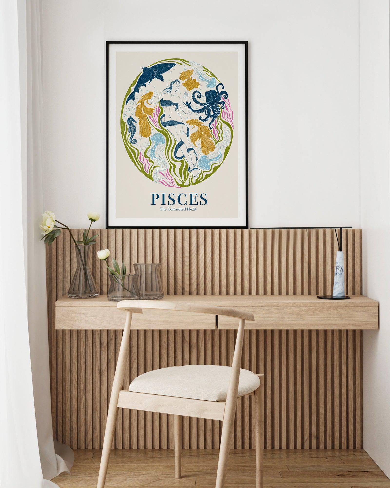 Pisces By Jenny Liz Rome Art Print-PRINT-Olive et Oriel-Olive et Oriel-Buy-Australian-Art-Prints-Online-with-Olive-et-Oriel-Your-Artwork-Specialists-Austrailia-Decorate-With-Coastal-Photo-Wall-Art-Prints-From-Our-Beach-House-Artwork-Collection-Fine-Poster-and-Framed-Artwork