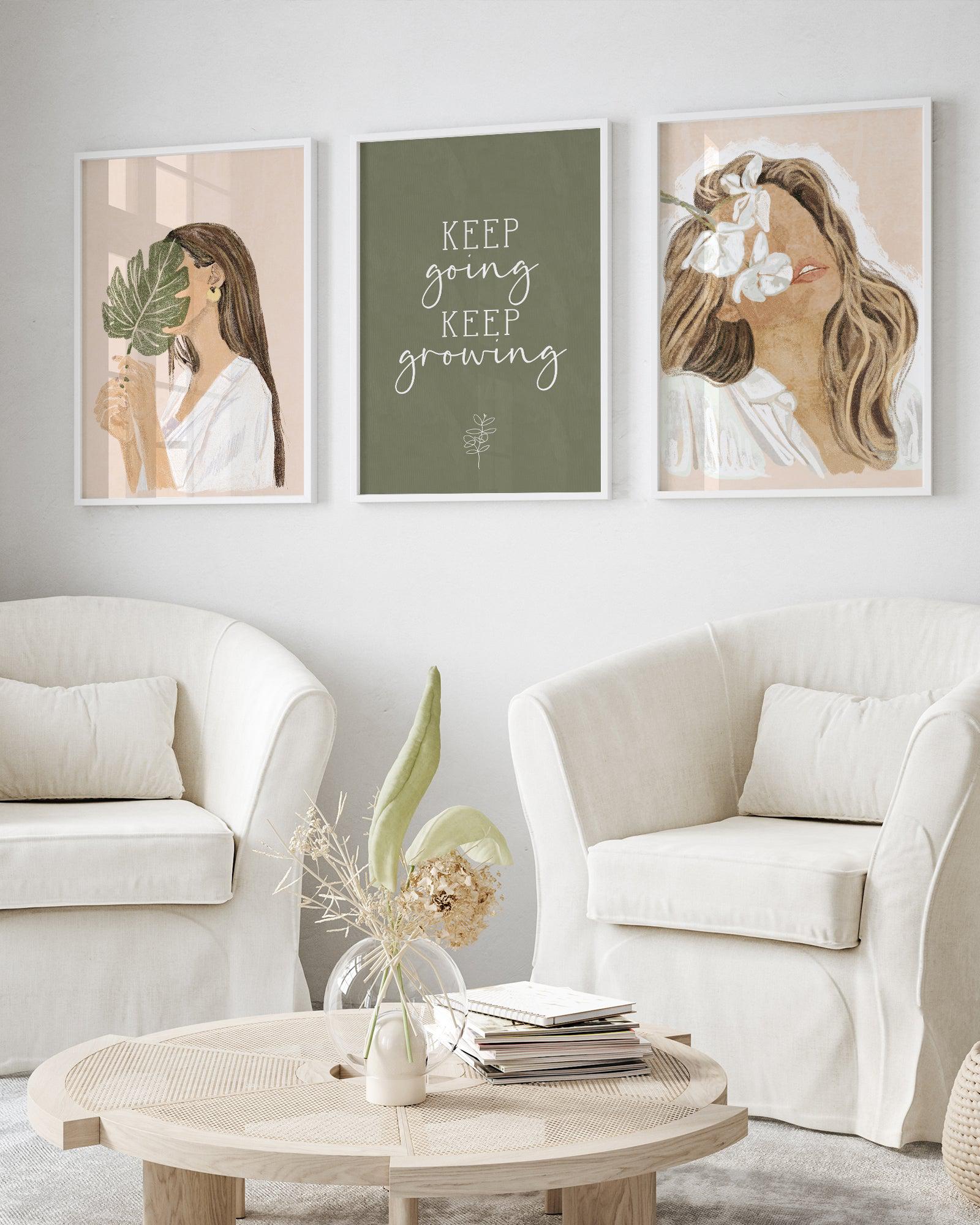 Keep Going, Keep Growing Art Print-PRINT-Olive et Oriel-Olive et Oriel-Buy-Australian-Art-Prints-Online-with-Olive-et-Oriel-Your-Artwork-Specialists-Austrailia-Decorate-With-Coastal-Photo-Wall-Art-Prints-From-Our-Beach-House-Artwork-Collection-Fine-Poster-and-Framed-Artwork