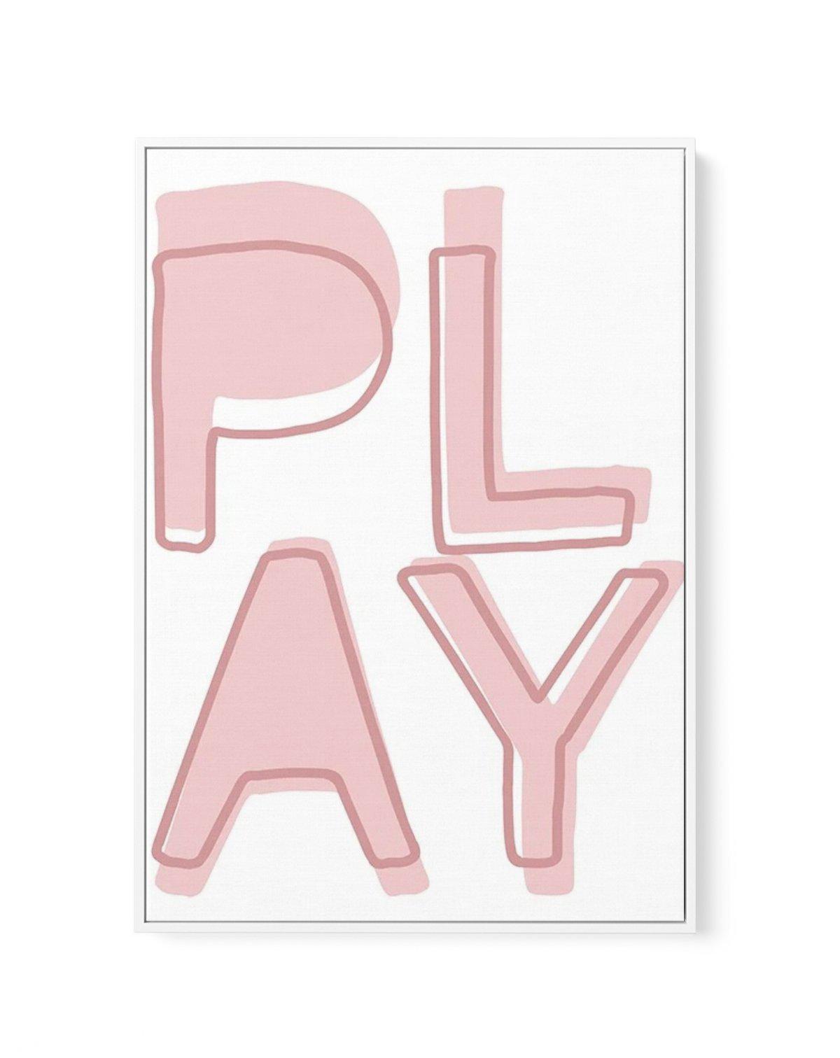 Play | Blush | Framed Canvas-CANVAS-You can shop wall art online with Olive et Oriel for everything from abstract art to fun kids wall art. Our beautiful modern art prints and canvas art are available from large canvas prints to wall art paintings and our proudly Australian artwork collection offers only the highest quality framed large wall art and canvas art Australia - You can buy fashion photography prints or Hampton print posters and paintings on canvas from Olive et Oriel and have them del