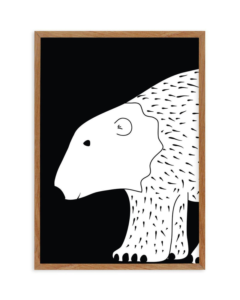 Polar Bear Art Print-PRINT-Olive et Oriel-Olive et Oriel-50x70 cm | 19.6" x 27.5"-Walnut-With White Border-Buy-Australian-Art-Prints-Online-with-Olive-et-Oriel-Your-Artwork-Specialists-Austrailia-Decorate-With-Coastal-Photo-Wall-Art-Prints-From-Our-Beach-House-Artwork-Collection-Fine-Poster-and-Framed-Artwork