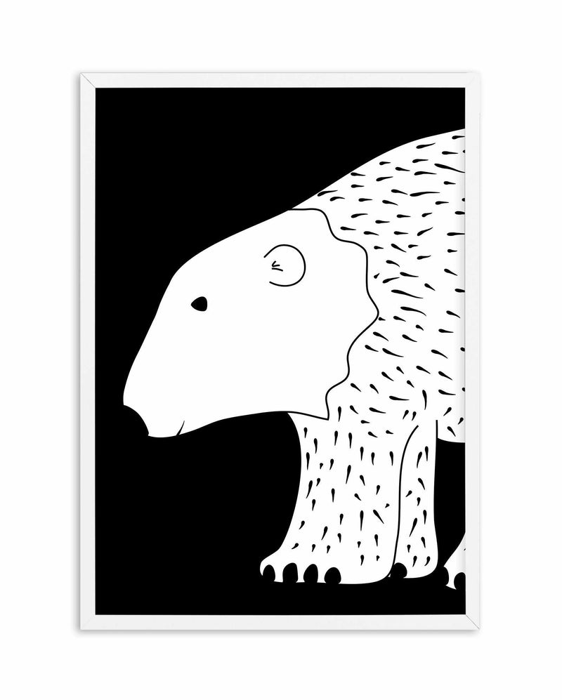 Polar Bear Art Print-PRINT-Olive et Oriel-Olive et Oriel-A5 | 5.8" x 8.3" | 14.8 x 21cm-White-With White Border-Buy-Australian-Art-Prints-Online-with-Olive-et-Oriel-Your-Artwork-Specialists-Austrailia-Decorate-With-Coastal-Photo-Wall-Art-Prints-From-Our-Beach-House-Artwork-Collection-Fine-Poster-and-Framed-Artwork