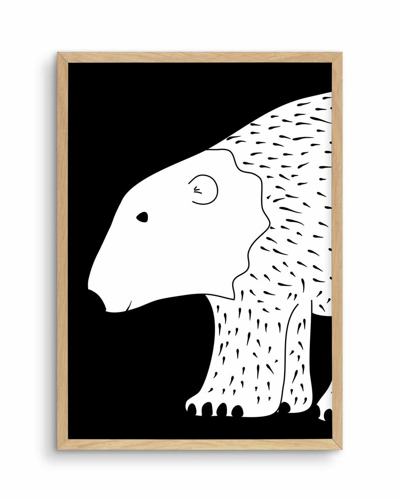 Polar Bear Art Print-PRINT-Olive et Oriel-Olive et Oriel-A5 | 5.8" x 8.3" | 14.8 x 21cm-Oak-With White Border-Buy-Australian-Art-Prints-Online-with-Olive-et-Oriel-Your-Artwork-Specialists-Austrailia-Decorate-With-Coastal-Photo-Wall-Art-Prints-From-Our-Beach-House-Artwork-Collection-Fine-Poster-and-Framed-Artwork