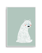 Polar Bear I | Mint Art Print-PRINT-Olive et Oriel-Olive et Oriel-A5 | 5.8" x 8.3" | 14.8 x 21cm-Unframed Art Print-With White Border-Buy-Australian-Art-Prints-Online-with-Olive-et-Oriel-Your-Artwork-Specialists-Austrailia-Decorate-With-Coastal-Photo-Wall-Art-Prints-From-Our-Beach-House-Artwork-Collection-Fine-Poster-and-Framed-Artwork