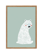 Polar Bear I | Mint Art Print-PRINT-Olive et Oriel-Olive et Oriel-50x70 cm | 19.6" x 27.5"-Walnut-With White Border-Buy-Australian-Art-Prints-Online-with-Olive-et-Oriel-Your-Artwork-Specialists-Austrailia-Decorate-With-Coastal-Photo-Wall-Art-Prints-From-Our-Beach-House-Artwork-Collection-Fine-Poster-and-Framed-Artwork