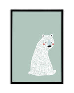 Polar Bear I | Mint Art Print-PRINT-Olive et Oriel-Olive et Oriel-A5 | 5.8" x 8.3" | 14.8 x 21cm-Black-With White Border-Buy-Australian-Art-Prints-Online-with-Olive-et-Oriel-Your-Artwork-Specialists-Austrailia-Decorate-With-Coastal-Photo-Wall-Art-Prints-From-Our-Beach-House-Artwork-Collection-Fine-Poster-and-Framed-Artwork