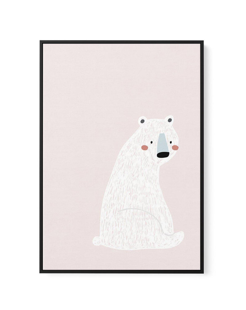 Polar Bear I | Pink | Framed Canvas-CANVAS-You can shop wall art online with Olive et Oriel for everything from abstract art to fun kids wall art. Our beautiful modern art prints and canvas art are available from large canvas prints to wall art paintings and our proudly Australian artwork collection offers only the highest quality framed large wall art and canvas art Australia - You can buy fashion photography prints or Hampton print posters and paintings on canvas from Olive et Oriel and have t