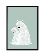 Polar Bear II | Mint Art Print-PRINT-Olive et Oriel-Olive et Oriel-A5 | 5.8" x 8.3" | 14.8 x 21cm-Black-With White Border-Buy-Australian-Art-Prints-Online-with-Olive-et-Oriel-Your-Artwork-Specialists-Austrailia-Decorate-With-Coastal-Photo-Wall-Art-Prints-From-Our-Beach-House-Artwork-Collection-Fine-Poster-and-Framed-Artwork