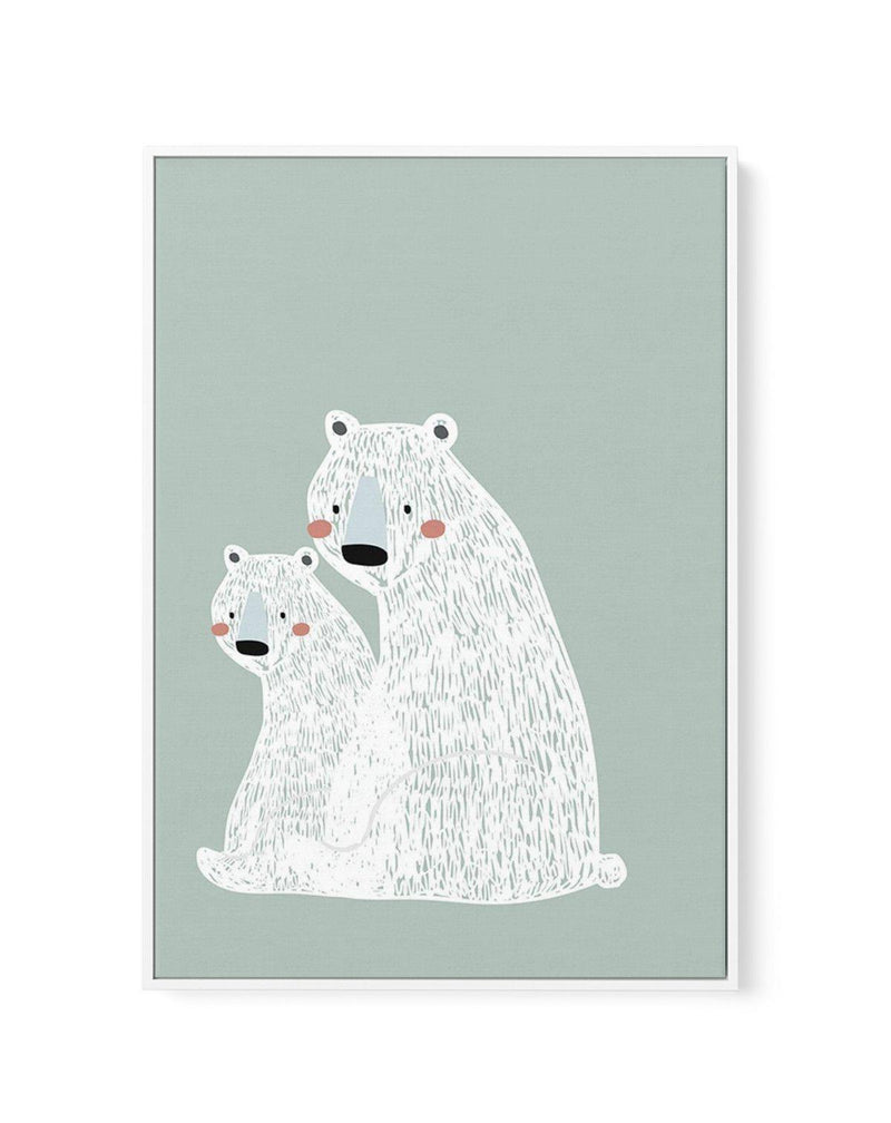 Polar Bear II | Mint | Framed Canvas-CANVAS-You can shop wall art online with Olive et Oriel for everything from abstract art to fun kids wall art. Our beautiful modern art prints and canvas art are available from large canvas prints to wall art paintings and our proudly Australian artwork collection offers only the highest quality framed large wall art and canvas art Australia - You can buy fashion photography prints or Hampton print posters and paintings on canvas from Olive et Oriel and have 