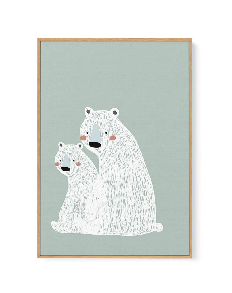 Polar Bear II | Mint | Framed Canvas-CANVAS-You can shop wall art online with Olive et Oriel for everything from abstract art to fun kids wall art. Our beautiful modern art prints and canvas art are available from large canvas prints to wall art paintings and our proudly Australian artwork collection offers only the highest quality framed large wall art and canvas art Australia - You can buy fashion photography prints or Hampton print posters and paintings on canvas from Olive et Oriel and have 
