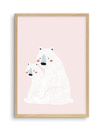 Polar Bear II | Pink Art Print-PRINT-Olive et Oriel-Olive et Oriel-A5 | 5.8" x 8.3" | 14.8 x 21cm-Oak-With White Border-Buy-Australian-Art-Prints-Online-with-Olive-et-Oriel-Your-Artwork-Specialists-Austrailia-Decorate-With-Coastal-Photo-Wall-Art-Prints-From-Our-Beach-House-Artwork-Collection-Fine-Poster-and-Framed-Artwork