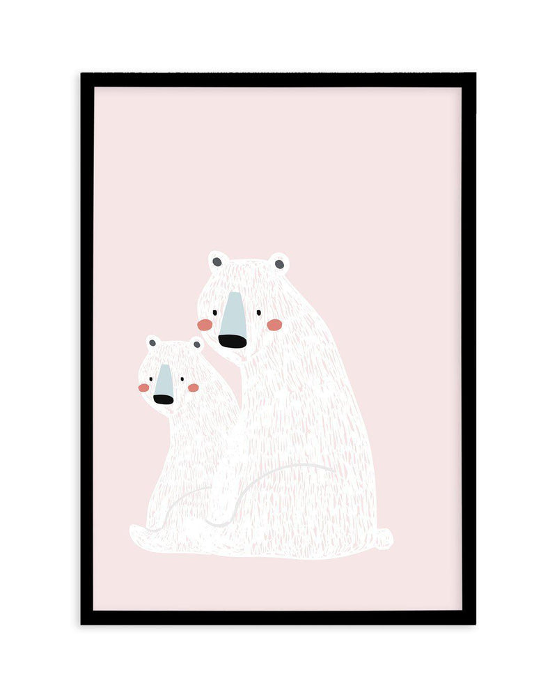 Polar Bear II | Pink Art Print-PRINT-Olive et Oriel-Olive et Oriel-A5 | 5.8" x 8.3" | 14.8 x 21cm-Black-With White Border-Buy-Australian-Art-Prints-Online-with-Olive-et-Oriel-Your-Artwork-Specialists-Austrailia-Decorate-With-Coastal-Photo-Wall-Art-Prints-From-Our-Beach-House-Artwork-Collection-Fine-Poster-and-Framed-Artwork