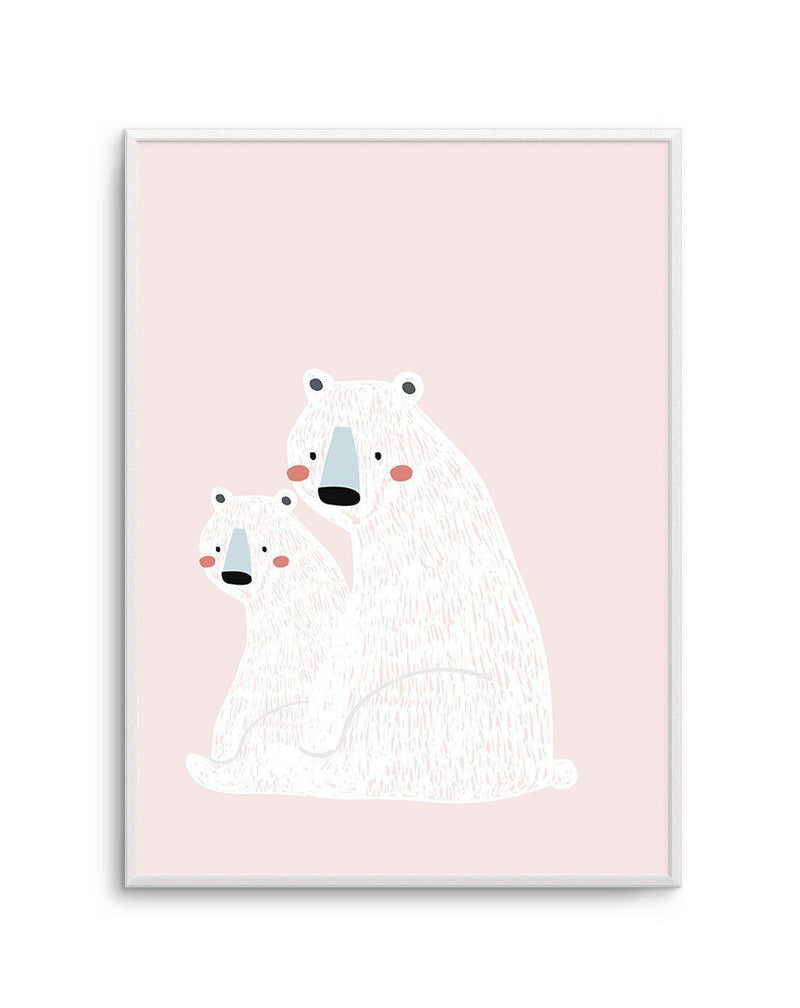 Polar Bear II | Pink Art Print-PRINT-Olive et Oriel-Olive et Oriel-A5 | 5.8" x 8.3" | 14.8 x 21cm-Unframed Art Print-With White Border-Buy-Australian-Art-Prints-Online-with-Olive-et-Oriel-Your-Artwork-Specialists-Austrailia-Decorate-With-Coastal-Photo-Wall-Art-Prints-From-Our-Beach-House-Artwork-Collection-Fine-Poster-and-Framed-Artwork