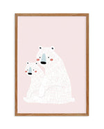 Polar Bear II | Pink Art Print-PRINT-Olive et Oriel-Olive et Oriel-50x70 cm | 19.6" x 27.5"-Walnut-With White Border-Buy-Australian-Art-Prints-Online-with-Olive-et-Oriel-Your-Artwork-Specialists-Austrailia-Decorate-With-Coastal-Photo-Wall-Art-Prints-From-Our-Beach-House-Artwork-Collection-Fine-Poster-and-Framed-Artwork