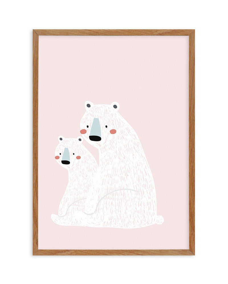 Polar Bear II | Pink Art Print-PRINT-Olive et Oriel-Olive et Oriel-50x70 cm | 19.6" x 27.5"-Walnut-With White Border-Buy-Australian-Art-Prints-Online-with-Olive-et-Oriel-Your-Artwork-Specialists-Austrailia-Decorate-With-Coastal-Photo-Wall-Art-Prints-From-Our-Beach-House-Artwork-Collection-Fine-Poster-and-Framed-Artwork