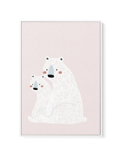 Polar Bear II | Pink | Framed Canvas-CANVAS-You can shop wall art online with Olive et Oriel for everything from abstract art to fun kids wall art. Our beautiful modern art prints and canvas art are available from large canvas prints to wall art paintings and our proudly Australian artwork collection offers only the highest quality framed large wall art and canvas art Australia - You can buy fashion photography prints or Hampton print posters and paintings on canvas from Olive et Oriel and have 